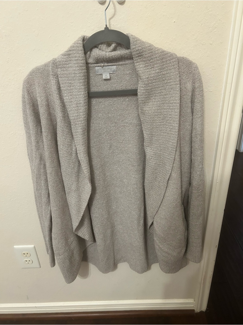 Barefoot Dreams Open-Front Shawl Collar Cardigan - Cream